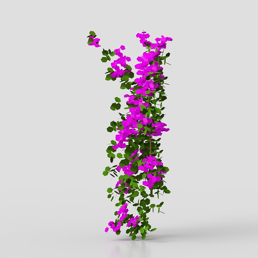 Lively Climbing Flower Wall 3D model