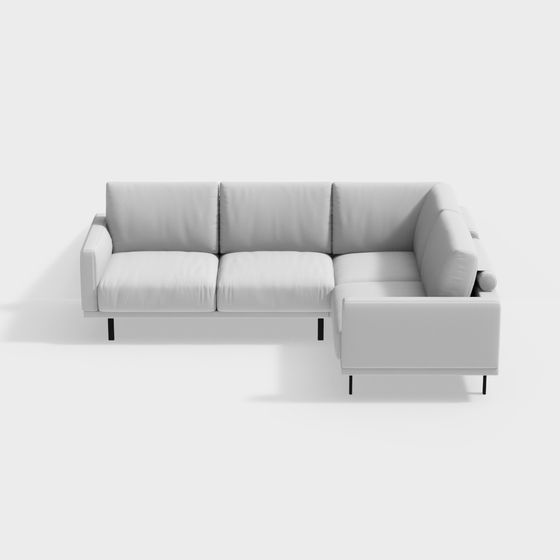 Modern Minimalist 3D Sofa Model for Contemporary Spaces