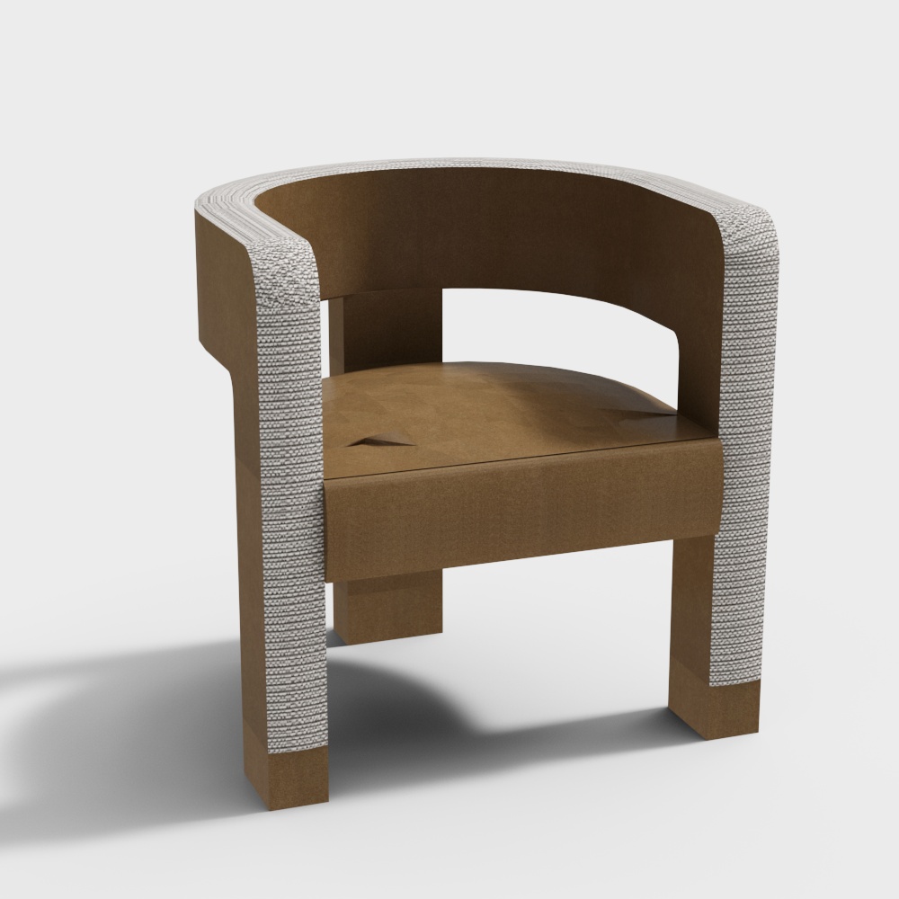 Paperboard Art Chair 3D model