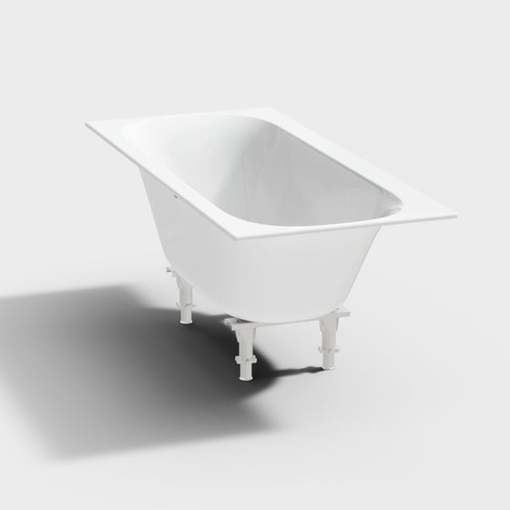 Elegant Vintage Bathtub 3D model for Modern Interiors