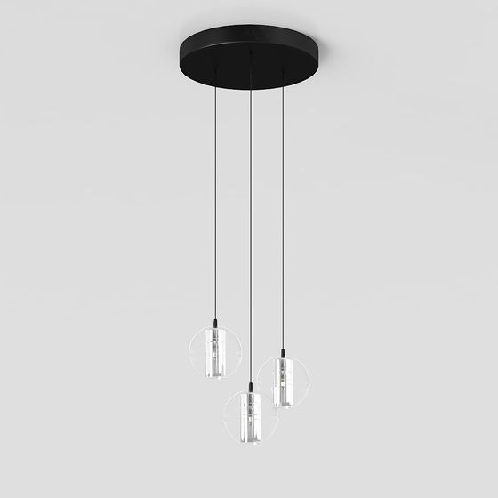 Elegant Crystal Pendant Light 3D model