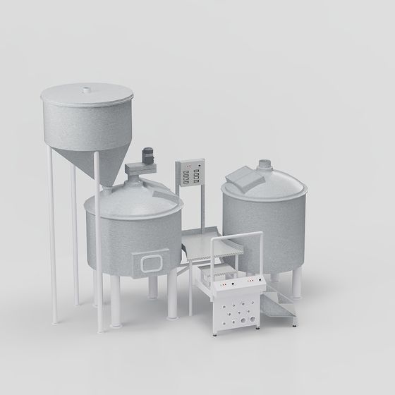 Industrial Low-Poly Equipment 3D model