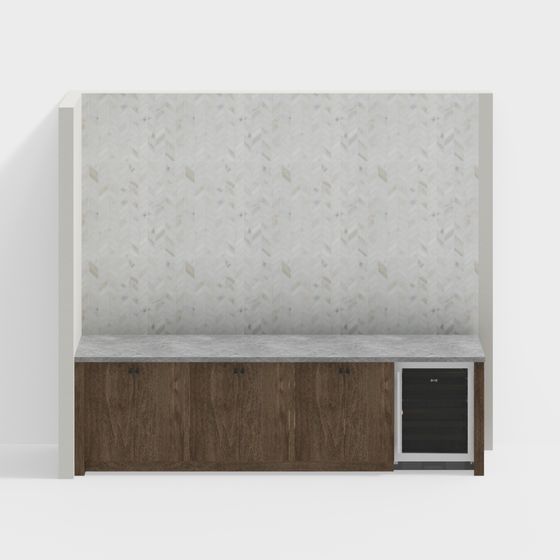 Herringbone Wall Unit 3D model