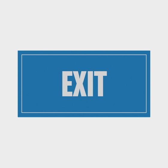 Vibrant Exit Sign 3D model for Creative Projects