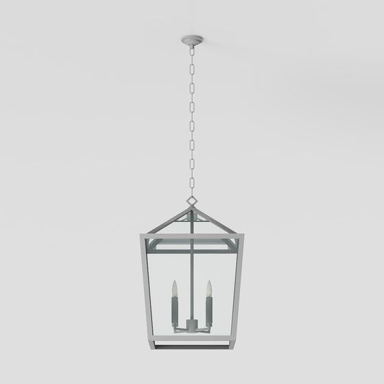 Elegant Low-Polygon Chandelier 3D model