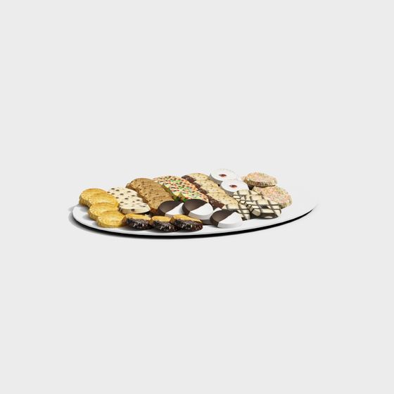 Charming Biscuit Platter 3D model