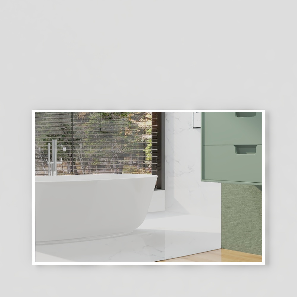 Square Mirror with Backlight