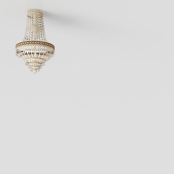 Chic Crystal Chandelier 3D model for Modern Spaces