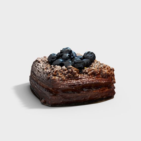 Delicious Low-Poly Cake 3D Model