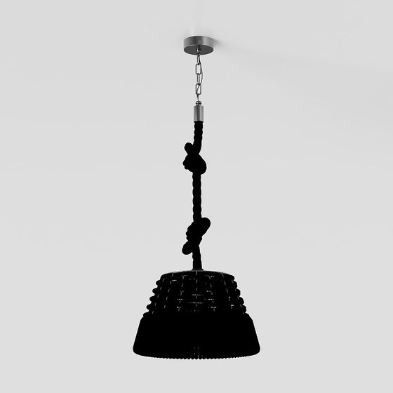Elegant Low-Polygon Pendant Light 3D model