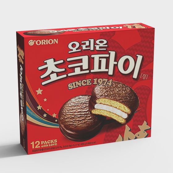 Orion Choco Pie 3D model - Classic Korean Snack