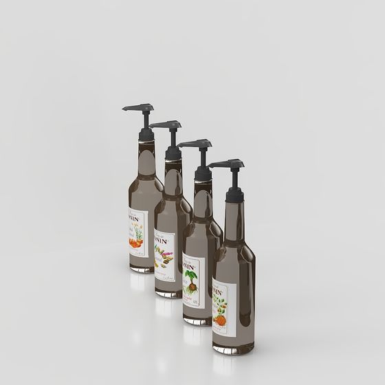 Stylish Low-Poly Bottle 3D Model for Modern Design