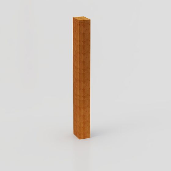 Elegant Wooden Column 3D model for Creative Projects