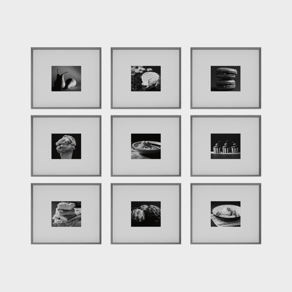 Pared de fotos del pasillo de la escalera