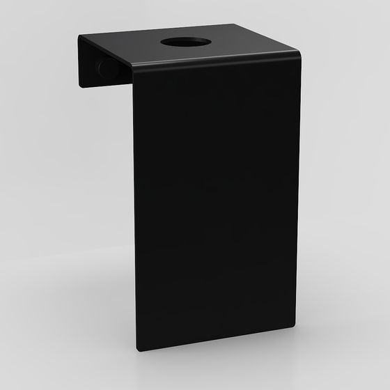 Stylish Black Metal Support 3D Model for Creative Projects