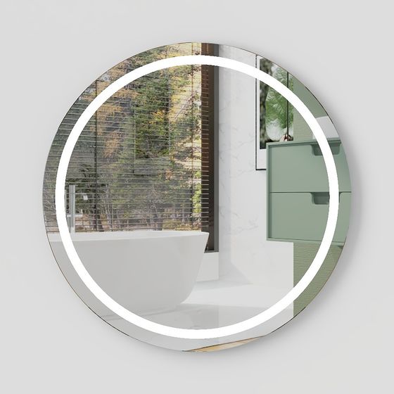 Sleek Round Mirror 3D model for Contemporary Bathrooms