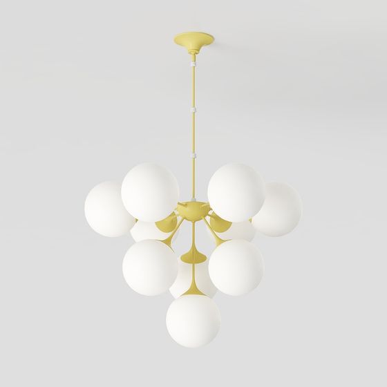 Bubble Chandelier 3D model for Modern Interiors