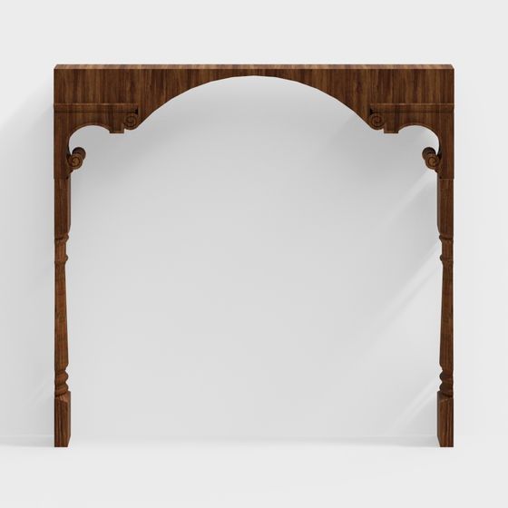 Elegant Vintage Arched Mirror 3D model for Creative Projects