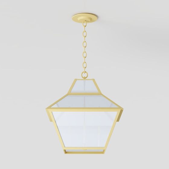 Elegant Geometric Chandelier 3D model