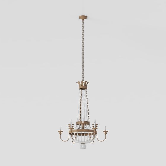 Vintage Inspired Chandelier 3D model