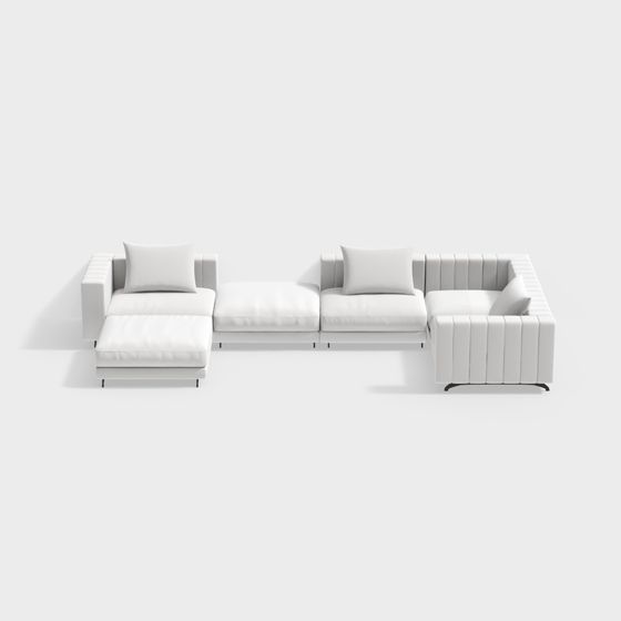 Urban Comfort 3D model Sofa for Modern Living Spaces