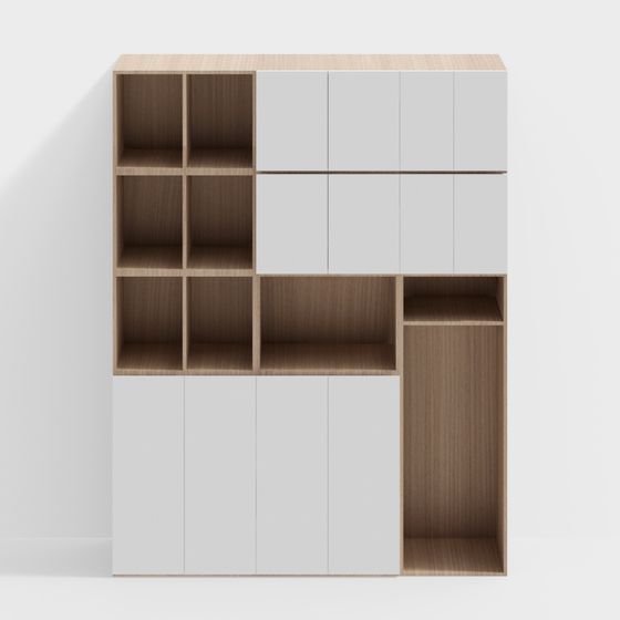 Modular Bookshelf 3D model for Modern Interiors