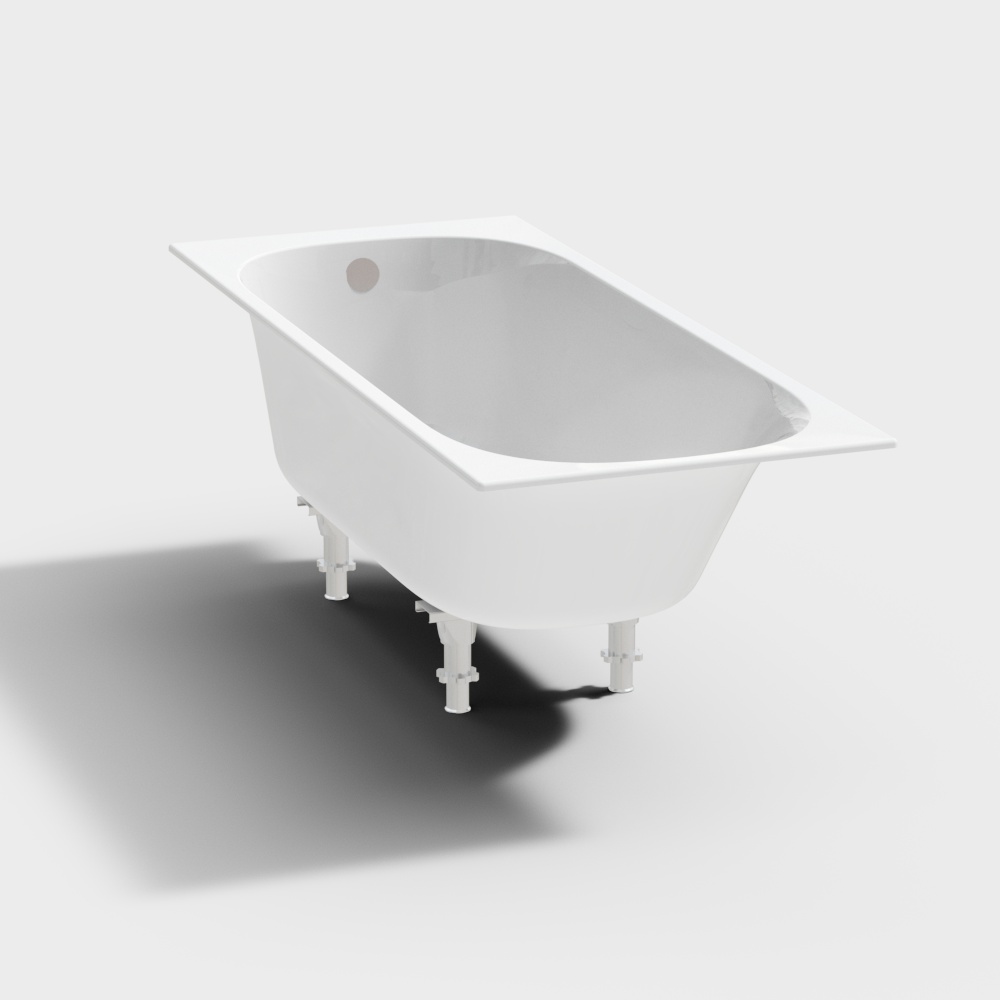 Elegant Vintage Bathtub 3D model