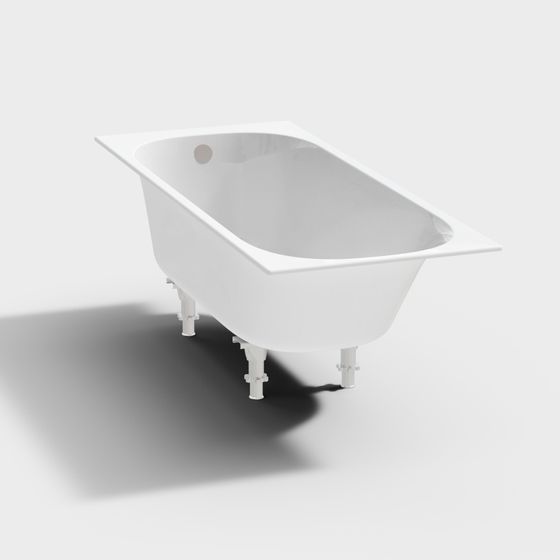 Elegant Vintage Bathtub 3D model