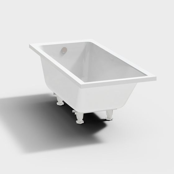 Elegant Vintage Bathtub 3D model for Modern Interiors