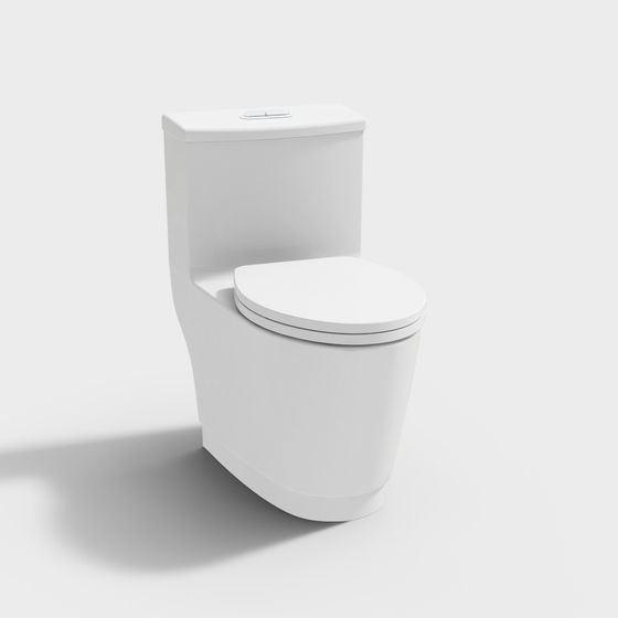 Urban Toilet Low-Poly 3D model
