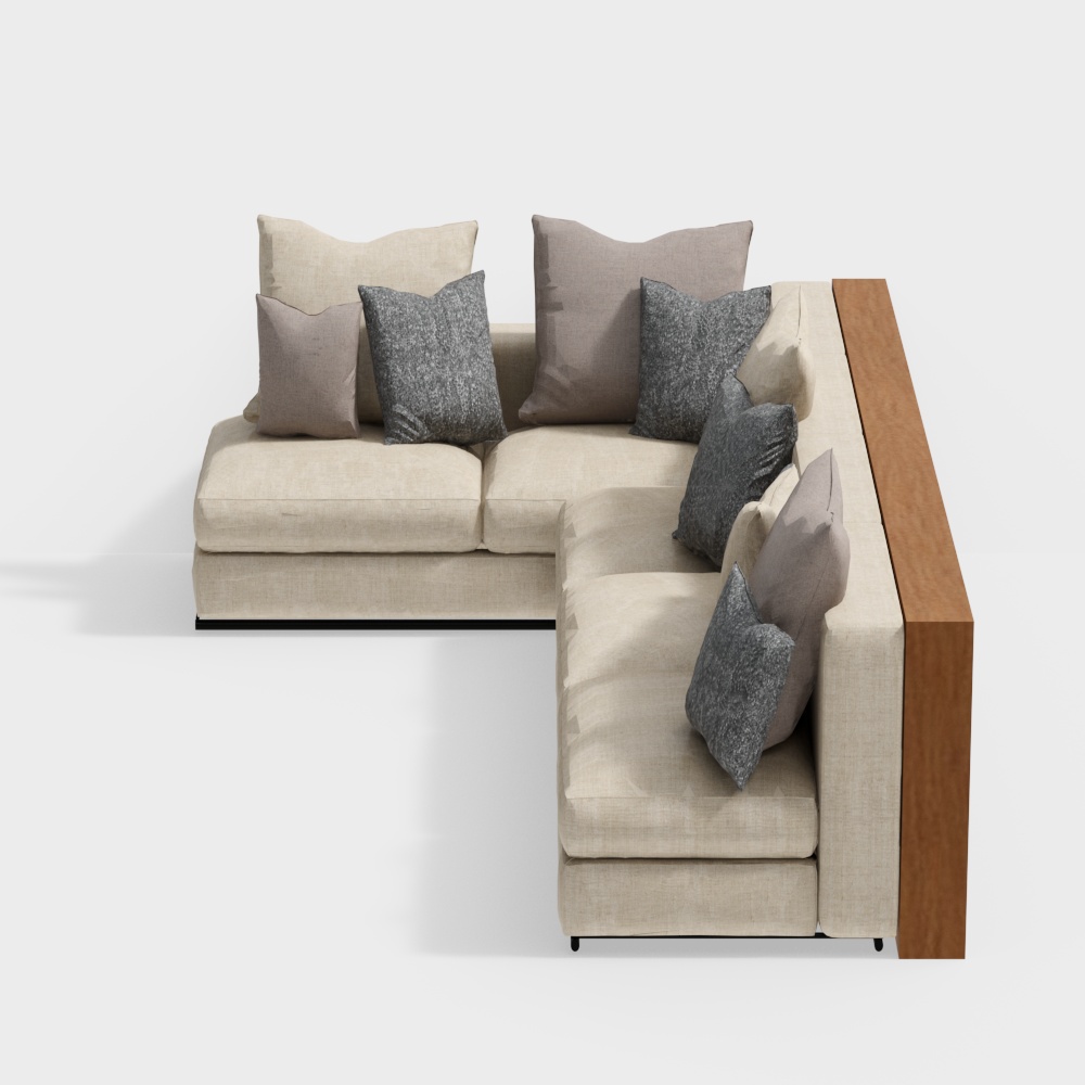 L Shape Sofa with back sofa table