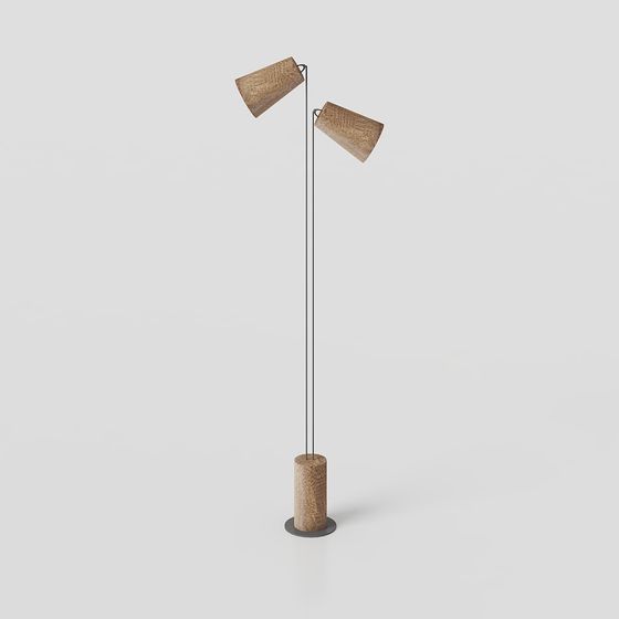 Unique Low-Polygon Floor Lamp 3D model
