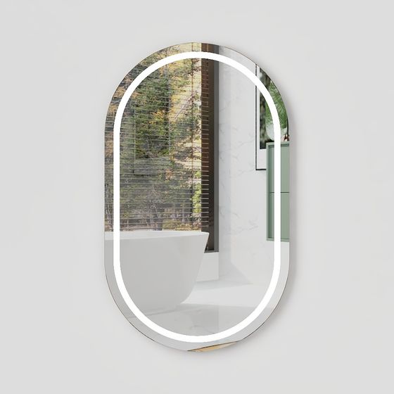 Stylish Oval Mirror 3D model for Contemporary Spaces