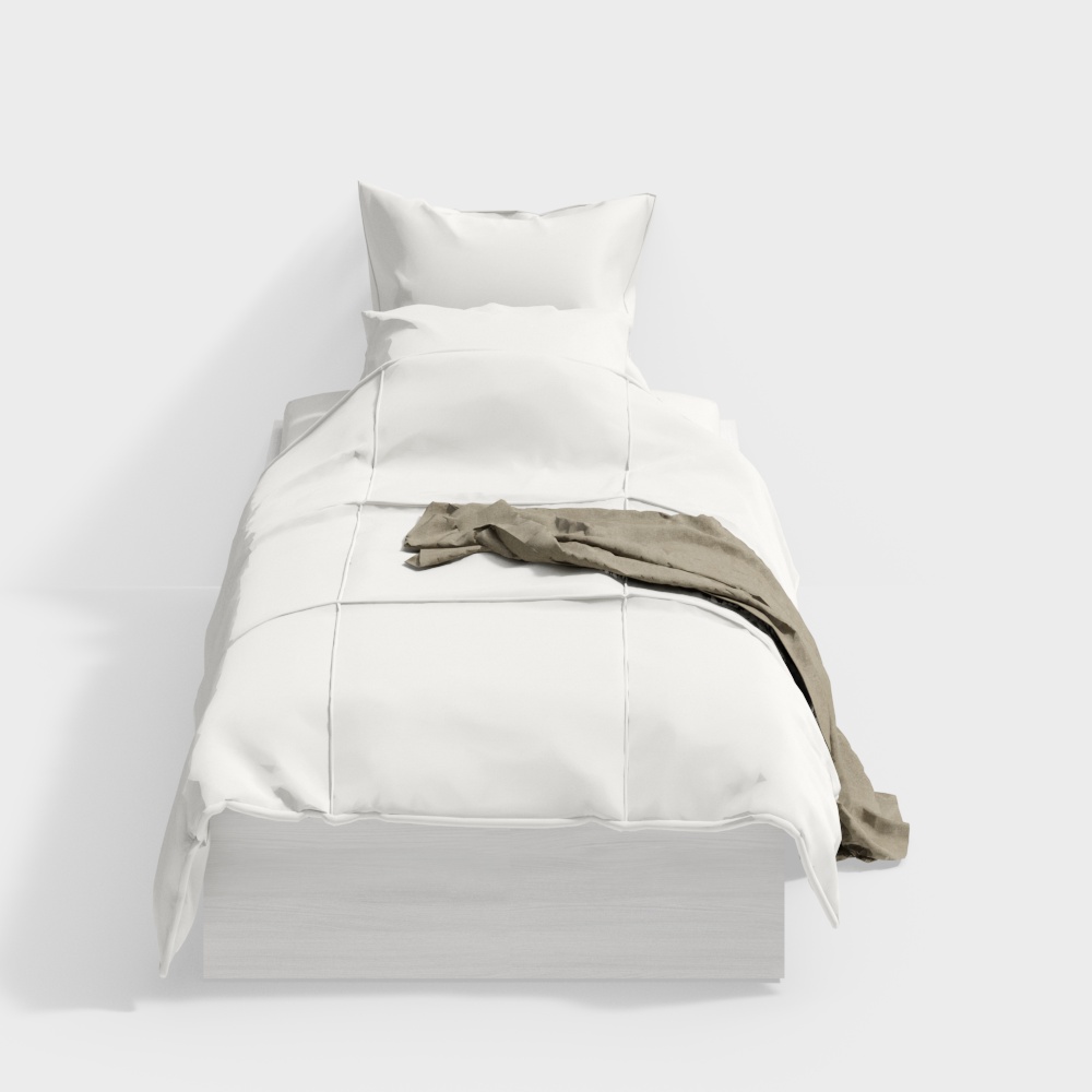 Cama+Individual+Blanco