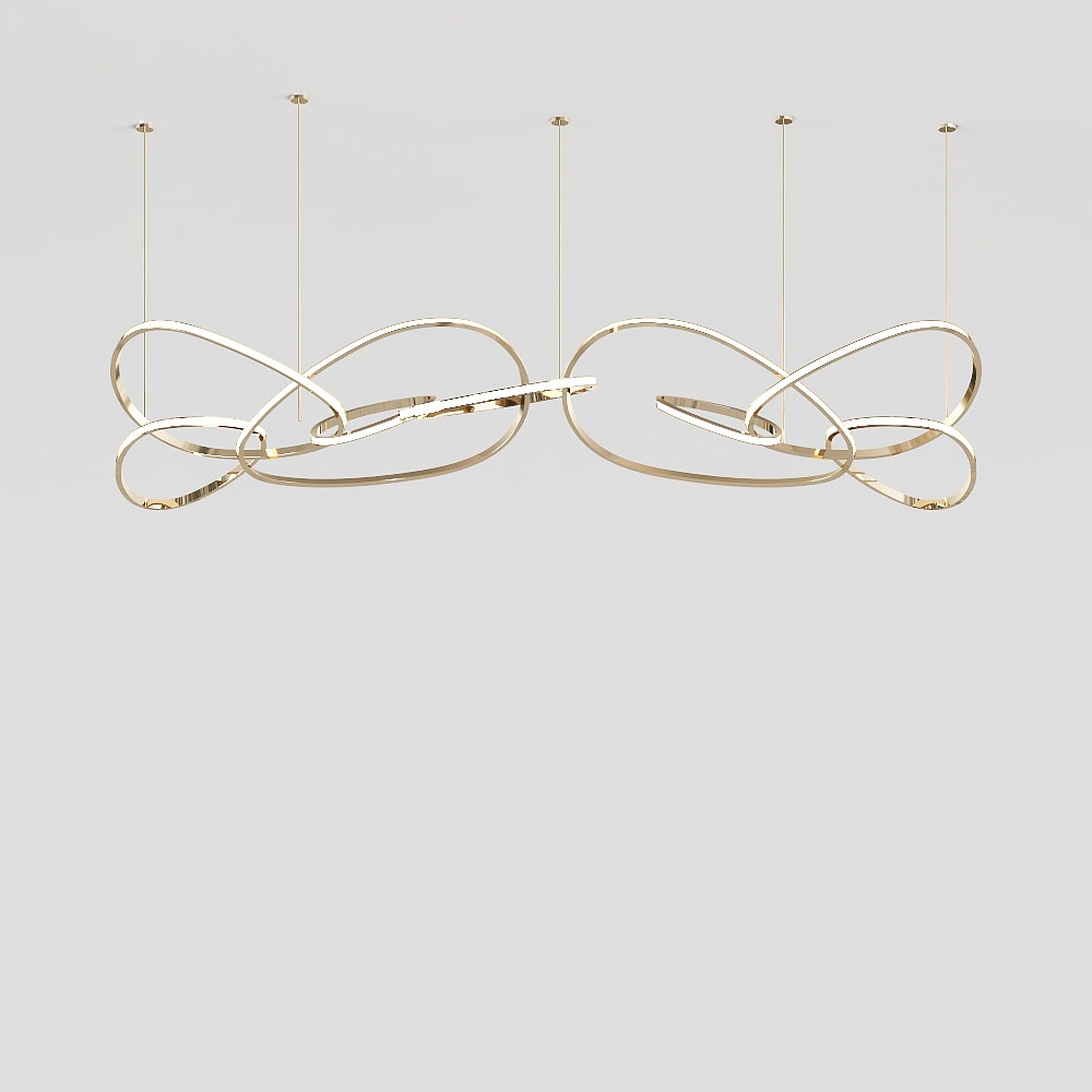 Streamlined Chandelier Low-Poly 3D model