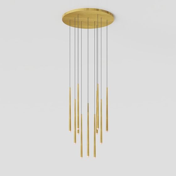 Stylish Low-Poly Pendant Light 3D model for Modern Spaces