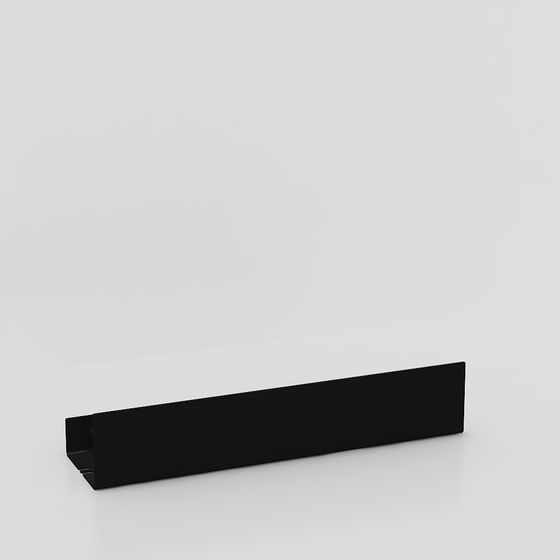Sleek Black Rectangular Frame 3D model