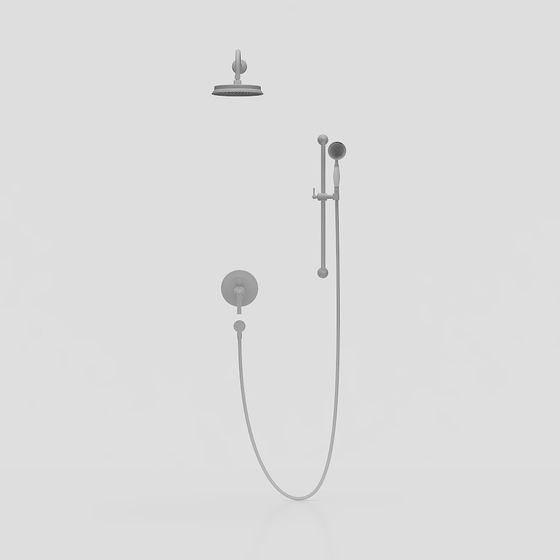 Minimalist Shower System 3D model