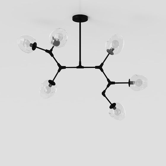 Modern Minimalist Chandelier 3D model