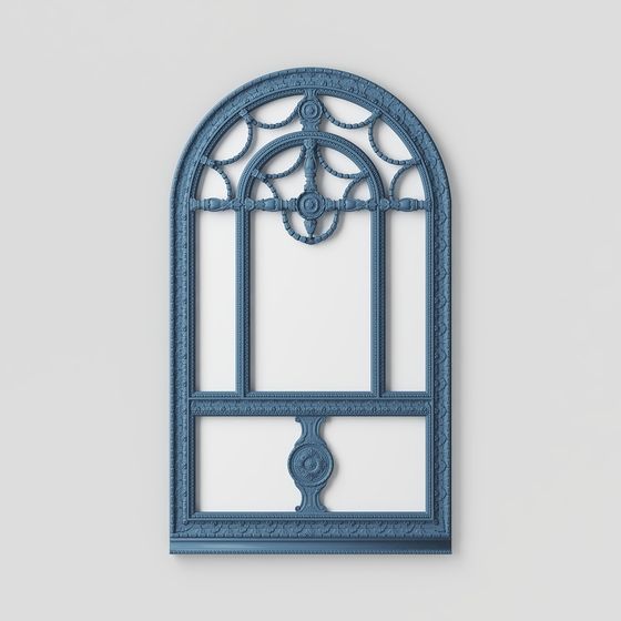 Vintage Style 3D Window Frame Model