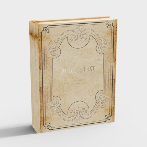 Antique Book Cover 3D model