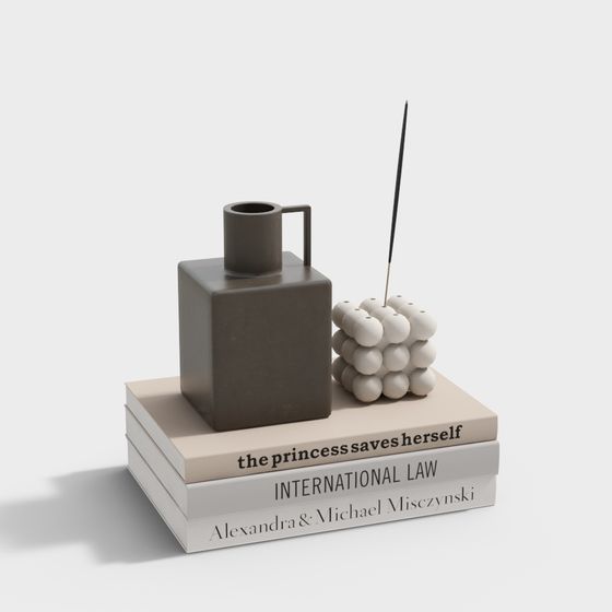 Modern Minimalist Geometric Sculpture 3D model
