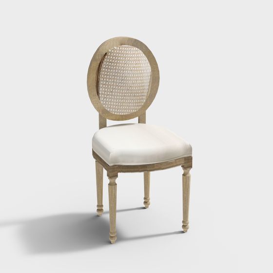 Vintage Dining Chair 3D Model
