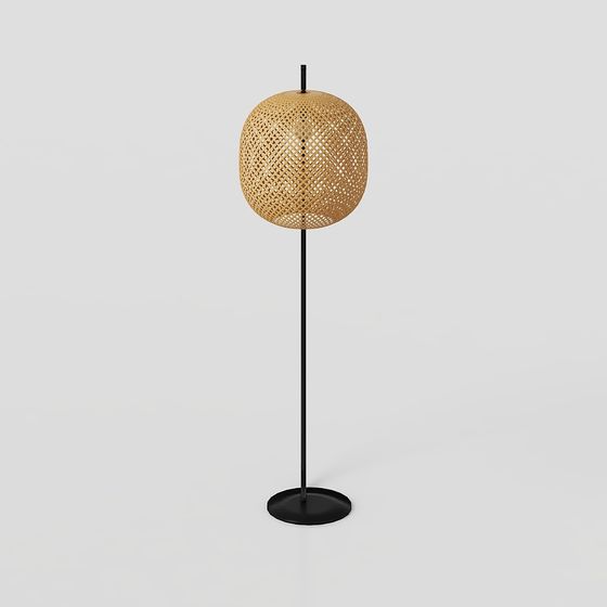 Low Poly Artistic Floor Lamp 3D model