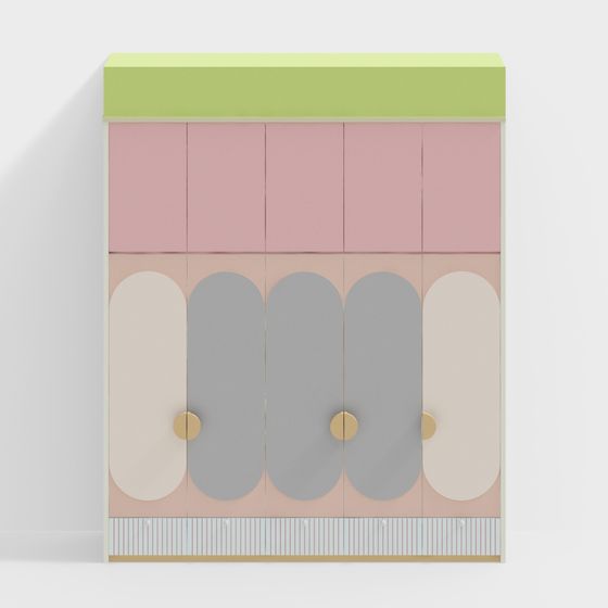 Colorful Cabinet 3D Model for Creative Spaces