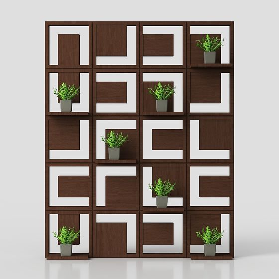 Stylish Modular Screen 3D model for Creative Spaces