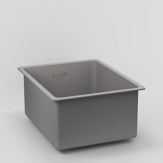 Sleek Franke Sirius SID 110-34 Sink 3D Model in Gray Stone