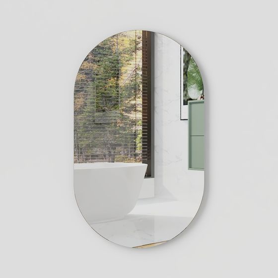 Beleuchtete ovale Wand