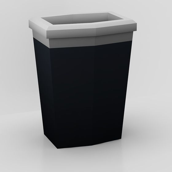 Sleek Minimalist Trash Can 3D model