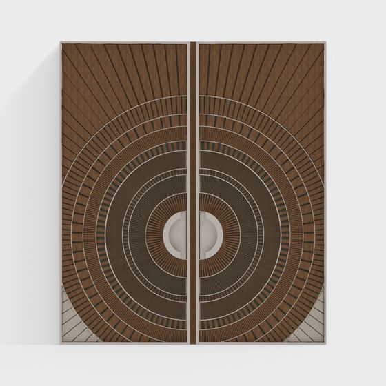 Stylish Spiral Gateway Low-Polygon 3D Model